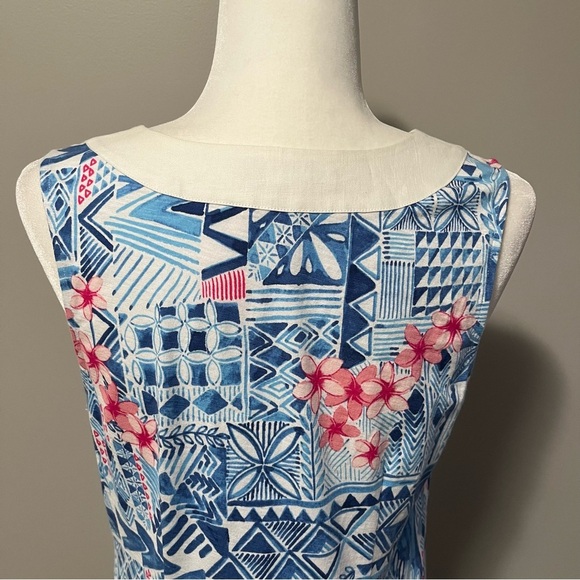 Tommy Bahama Patio Leis Sleeveless Shift Dress Island Navy - Picture 8 of 11